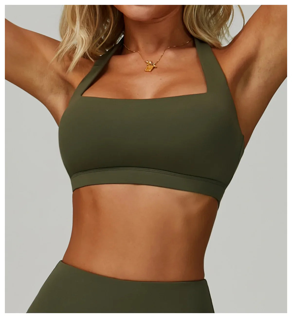 Summer Women Sports Bra Pilates Yoga Bra Hanging Neck Gym Underwear Running Fitness Shock Proof Breathable Quick-Dry Fitness Top