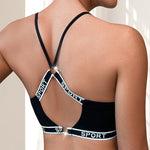 1pcs New Style Letter Decor Women's Bras Wire-Free Padless Women Underwear Breathable Sexy Lingerie Yoga Sport Women's Bras