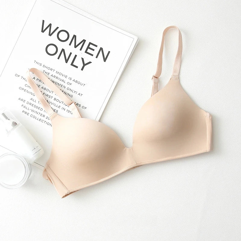 Seamless Bras for Women Push Up Bras No Wire Brassiere A B Cup Underwear Sexy Bralette Three Quarters(3/4 Cup)Lingerie