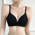 Japanese Style Seamless Push-Up Bra Comfort Wireless Underwear Women's Deep V Neck Bralette 3/4 Cup Daily Comfort Lingerie