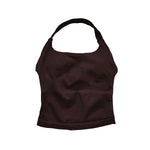 NCLAGEN Gym Halter Top Woman longline strappy tank Padded yoga clothing Fitness workout Running Activewear pilates clothes