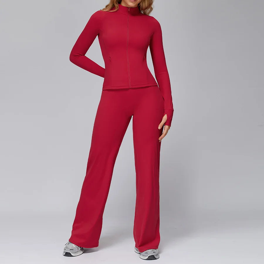 New yoga set 2 pieces gym set Women Long Sleeve Sports Shirts Sports Bra Leggings Suit Fitness Running Workout Suits Tracksuit