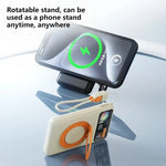 Lenovo10000mAh Magnetic Power Bank Portable Wireless Charger With Cable Fast Charging External Battery Stand For iPhone Xiaomi