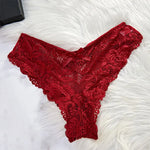 Ultra Sexy Lingerie Women Lace SeeThrough Nightdress Erotic PajamasSolid Soft Slim V Neck Sleepwear Summer Dress & Thong Kit