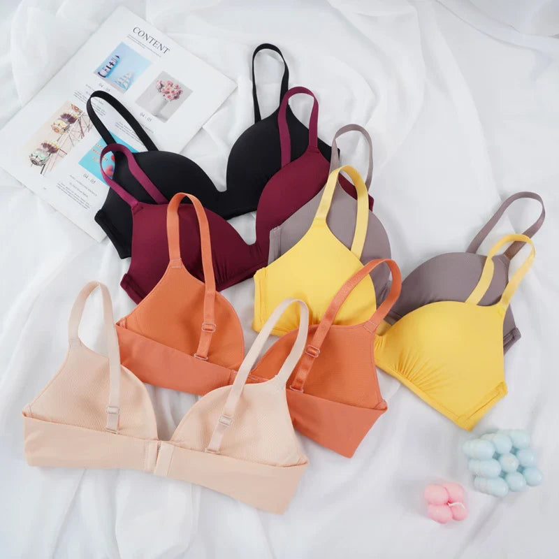 Seamless Bras for Women Push Up Bras No Wire Brassiere A B Cup Underwear Sexy Bralette Three Quarters(3/4 Cup)Lingerie