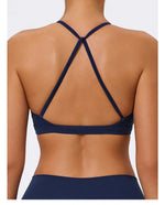 Hearuisavy Summer Scrunch Sports Bra Gym Top Women Running Back Cross Top Sportswear Yoga Underwear Fitness Workout Yoga Clothes