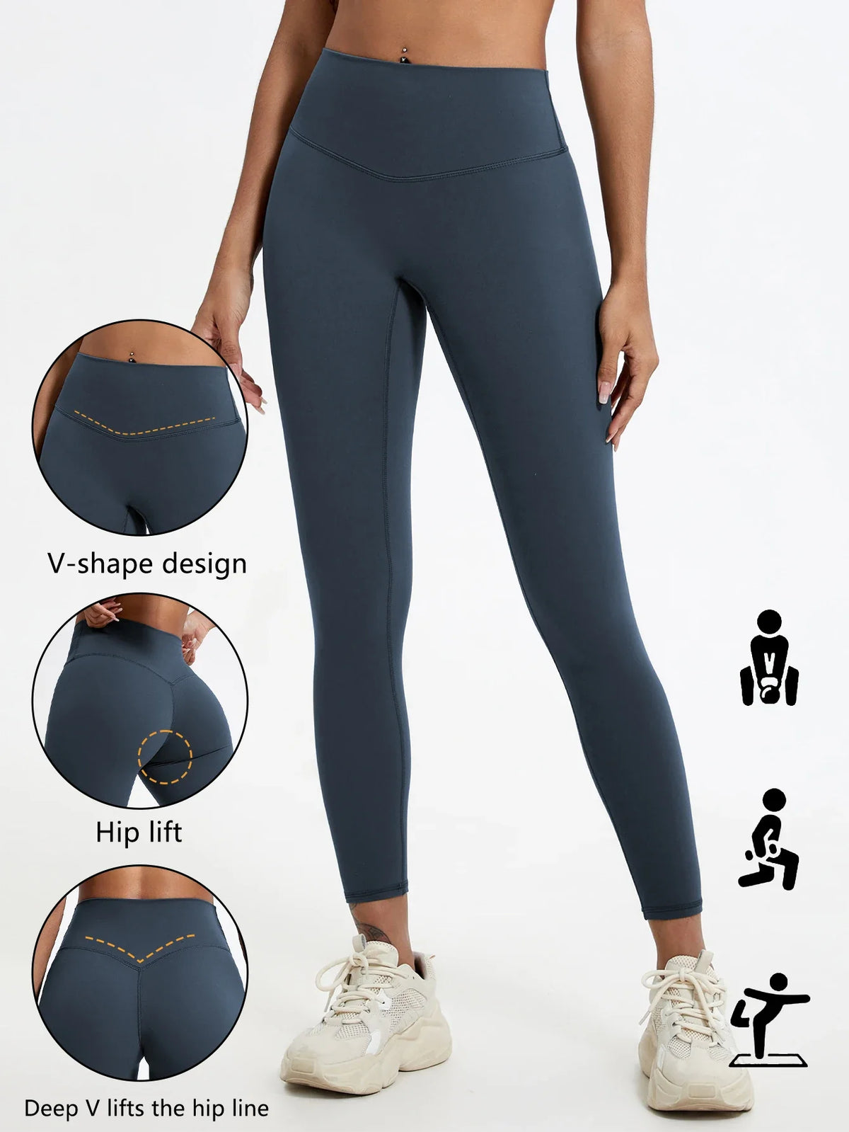 Hearuisavy Summer Ultra-Soft Fabrics High Waist Gym Quick-Dry Yoga Pants Running Workout Pants Push Up Sports Leggings Women