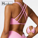 Push Up Gym Top Women Pleated Design Sports Bra Women Sexy Yoga Bra Running Yoga Clothes Women Fitness Workout Brassiere Women