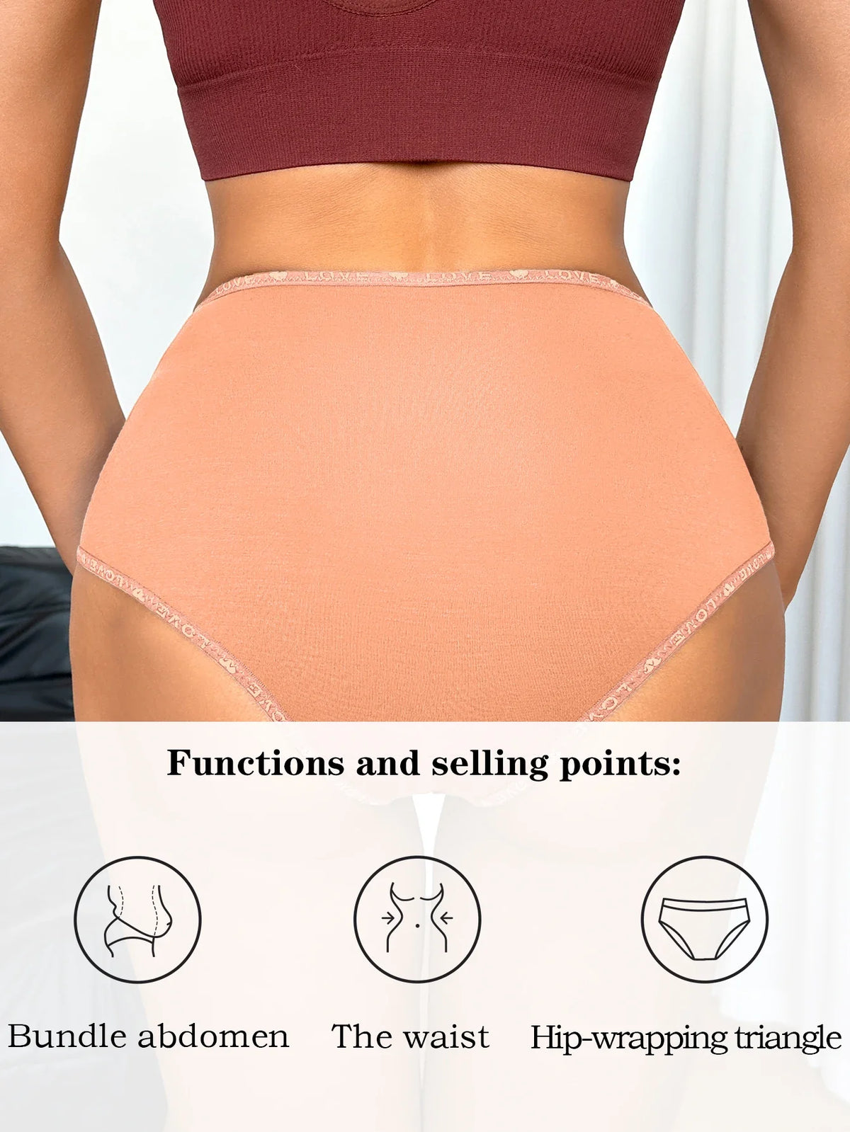 1PCS Women High Waist Seamless Panties Tummy Control Briefs Soft Breathable Solid Basic Underwear Ladies Lingerie S-XXL