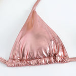Sexy Brozing Gold Bikinis Sets Women Push Up Micro Bikini Swimsuit 2026 Brazilian Beach Bathing Suit Tie Side Triangle Swimwear