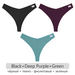 3Pcs/set Women Cotton Waffle Style G-string Panties Ladies Soft Thongs Female S-XL Low-Rise T-Back Panties Bikini Underwear 2023