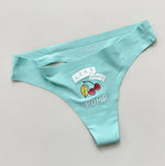 Seamless Sexy Thong Women Underwear Briefs Panties Dog Heart Banana Flower Low Rise Yoga G String Bikini Girls Female Panty
