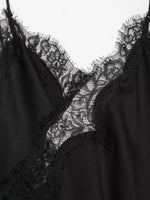 HH Sexy Women Asymmetrical Lace Slip Tops Summer Female Backless Sleeveless Off Shoulder Underwear Tanks Elegant Beach Camisole