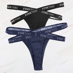 2Pcs/Set Women Thongs Panties Female Letter Belt Underwear Ladies Cotton Cross Strap Bikini M-XL G-String Girl Intimate Lingerie