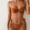 Metal Ring Swimwear Brown String Back Knotted Bikinis Sets Micro Thong Sexy Swimsuit Women 2026 Bathing Suit Bikini Biquinis test