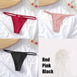 New 3PCS/Set Cotton Bikini Panties Women Sexy Solid Color Low Waist Thongs Female Breathable G-String Underwear Comfort Lingerie