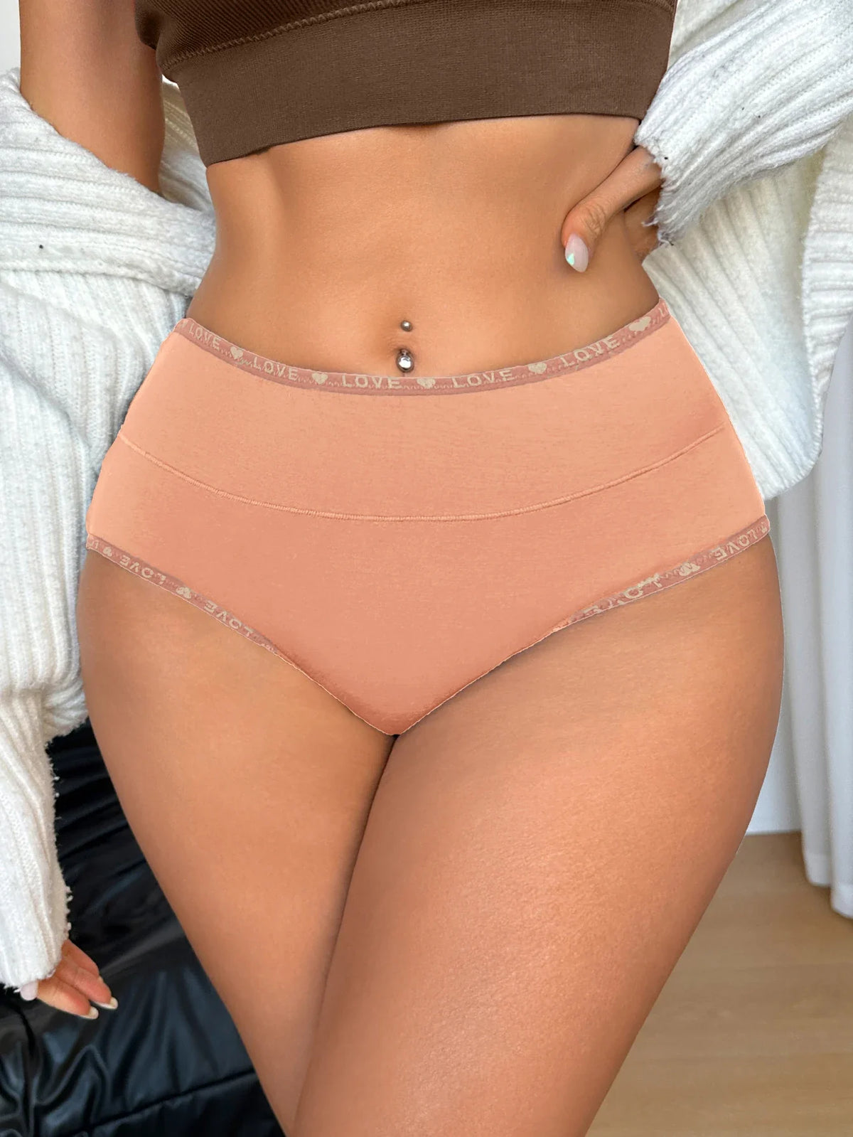 1PCS Women High Waist Seamless Panties Tummy Control Briefs Soft Breathable Solid Basic Underwear Ladies Lingerie S-XXL