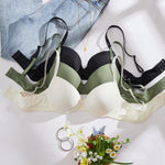3-Pack of Fashionable Women's Underwear Set Everyday Simple Basic Underwire Bras Supportive and Comfortable Unpadded Women's Bra