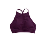 NCLAGEN Dynamic High Neck Backless Sports Bra Support Back Cross Fitness Underwear Push-up Gym Clothes Workout Sports Tank Top