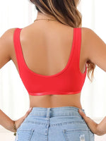 Summer Wireless Women's Bra Solid Unlined Underwear Front-Clasp Push up Bra Comfort Unpadded Bras