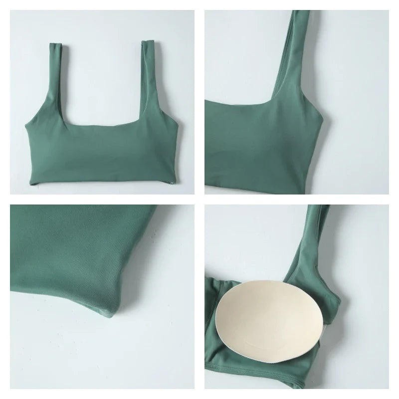 Hearuisavy Summer High Quality Sports Bra Push Up High Impact Gym Underwear Women Breathable Yoga Clothes Fitness Workout Top