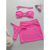 2026 New 3 Pieces Bandeau Bikini Swimsuit with Skirt Women Swimwear Female Sexy Thong Bikinis Beach Wear Swim Bathing Suit Pool test