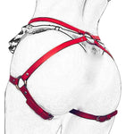 Sexy Woman Garter Lingerie Suit Erotic Crotchless PantiesAdjustable PU Leather G-string Underwear Goth Hip Belt Female Thongs