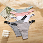 5PCS Women Cotton Maillard Brazilian Sexy Panties Breathable Low Waist Female Underwear Soft Solid Color Intimates High Elastic