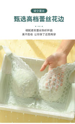 Women's Full Coverage Wire Free Bra Non-Foam Lace Bra Thin Sexy Lace Bra Plus Size 36-46CDE Push Up for Women Thin Latex Bra 46E