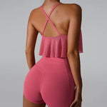 Yoga Sport Set Women Seamless Sexy Crop Top Bra Shorts Yoga Set Comfort Elastic Sport suit Workout Outfit Fitness Gym Clothes