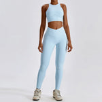 Yoga Set Seamless Women's Sportswear Workout Clothes Athletic Wear Gym Legging Fitness Bra Crop Top Sports Suits High Quality