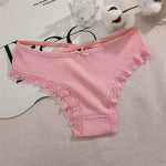 4PCS Cotton Seamless Panties Hollow Sexy Design Unique Low Waist Women Panties Breathable Girls Underwear Soft Lingerie S-XL