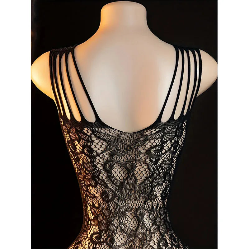 Cutout Full Open Bra Fishnet Sexy Lingeries Erotic Outfit Hot Woman One-piece Crotchless Lingerie Mesh Bras Panties Body Suit