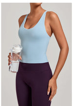 Women Sports Yoga Vest With Cross Shoulder Straps Quick Drying Sexy Yoga Bra Gym Breathablefitness Push Up Training Sports Vest