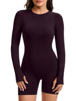 NCLAGEN Impact Long Sleeve One Piece Gym Clothes Women Yoga Playsuit Fitness Workout Jumpsuit Backless Set Siamese Sportswear
