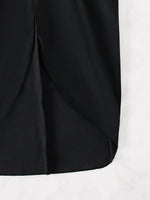 2025 New Pure Color Long Split Bikini Cover up Beach Dress Women Sexy Half Skirt Cross Border Fashionable Casual Wear