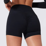 Hearuisavy Summer Elastic Scrunch Yoga Shorts Push Up Gym Leggings Cycling Workout Short Women Quick-Dry High Waist Sports Pants