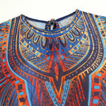 Vintage Blue Ethnic Print One Piece Swimsuit Mesh Long Skirt Set 2026 Women Long Sleeve Slim Fit Swimwear Summer Bathing Suits