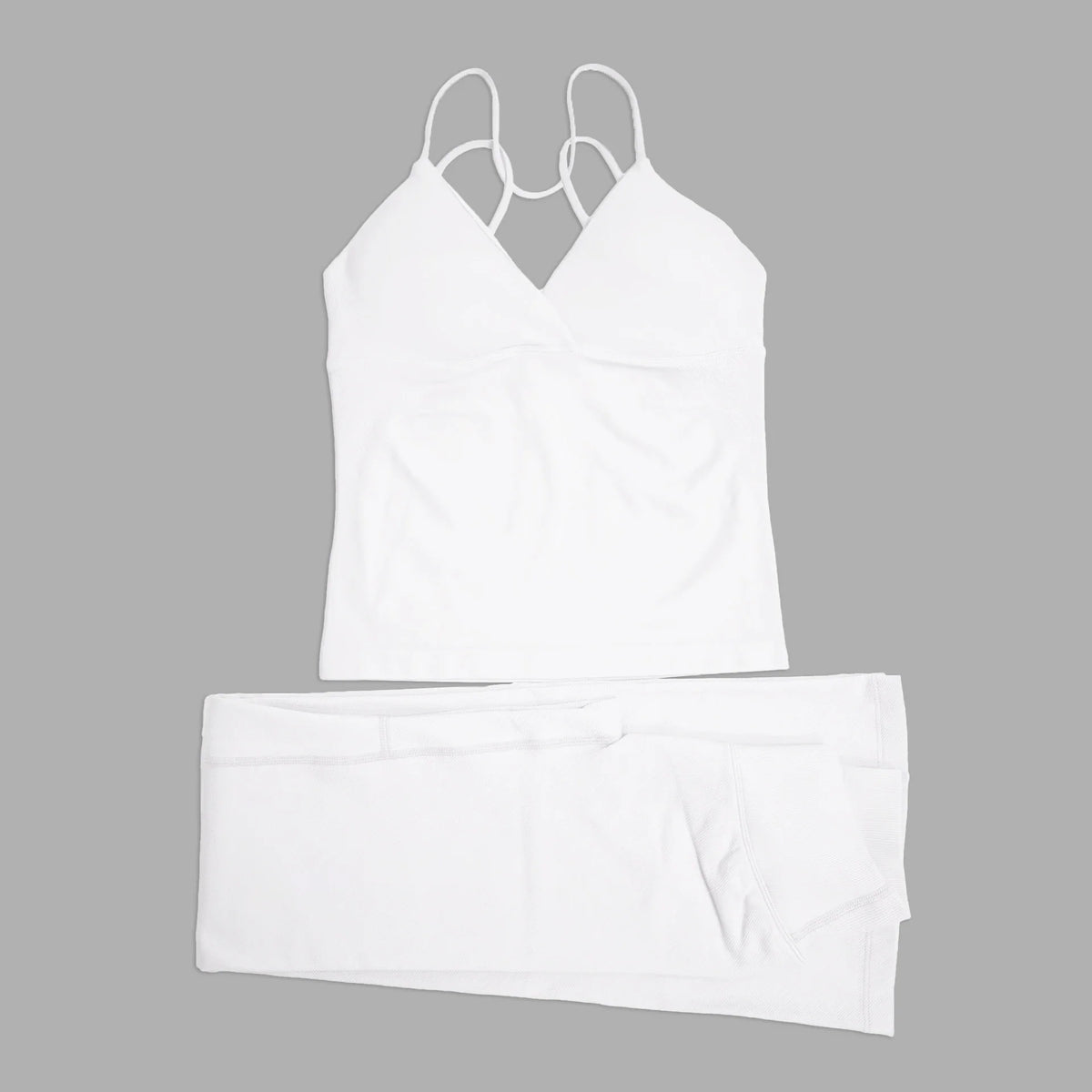 NCLAGEN Vision Twist Front Longline Top And Vision Flares 2 Piece Fitness Set Women Sportwear Gym Clothes Workout Running Suit