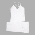NCLAGEN Vision Twist Front Longline Top And Vision Flares 2 Piece Fitness Set Women Sportwear Gym Clothes Workout Running Suit