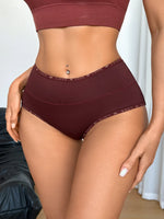 1PCS Women High Waist Seamless Panties Tummy Control Briefs Soft Breathable Solid Basic Underwear Ladies Lingerie S-XXL