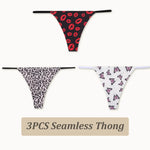 3PCS Women Seamless Leopard Butterfly Panties Sexy Ultra-thin Briefs Female Ice Silk No Trace Underwear Low Rise Soft Lingerie