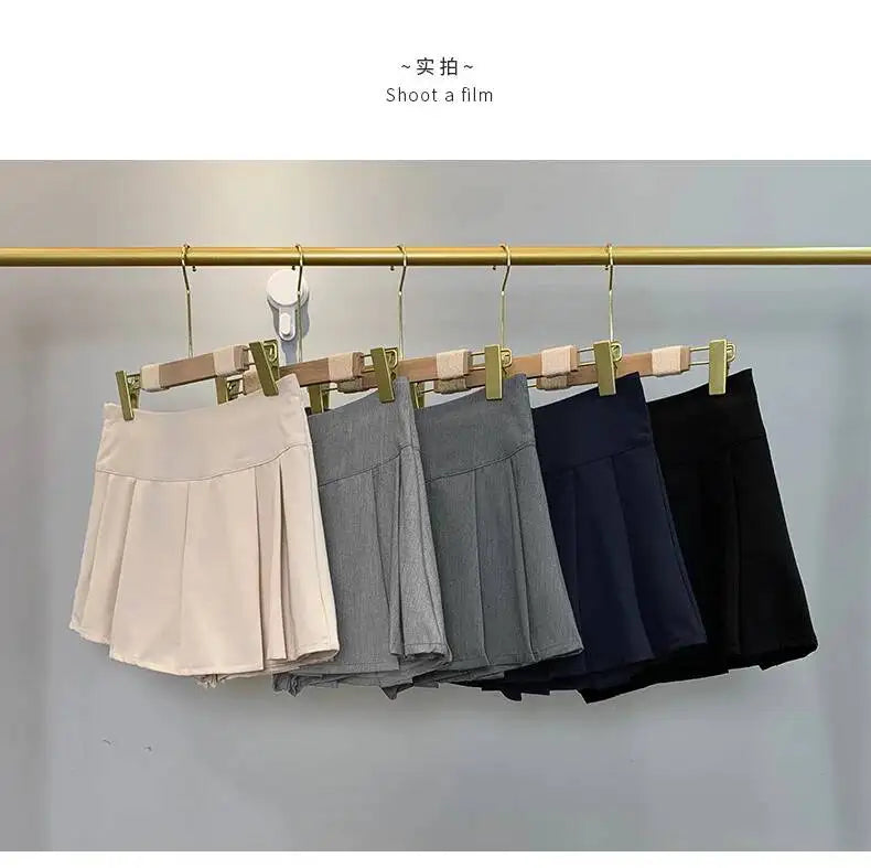 WOMENGAGA Korea Style Sexy Slim High Waist Strap A-line Half Length Skirt Fashion Women Skorts JK Sweet 2023 NewOW3W