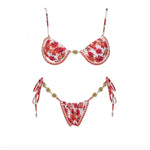 3Pcs Micro Bikinis Sexy Women Swimsuit 2026 New Swimwear Printed Swim Suit Female Bathing Suit Bandeau Biquini Beachwear Sarong
