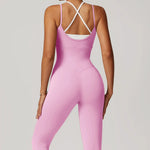 Yoga Jumpsuit Fake two color contrast halter sport jumps Women Push Up Gym Fitness Overalls Sport Outfit Sportswear Clothes 8843