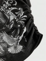 Women Gothic Print Tube Top Summer Y2K Clothes Sleeveless Off the Soulder Crop Top Streetwear