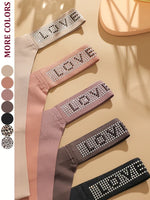 New Women's Smooth Low Waist Sexy Panties Women Thongs Rhinestones Letter Diamonds G-string Sports Thong Briefs T-back Shiny