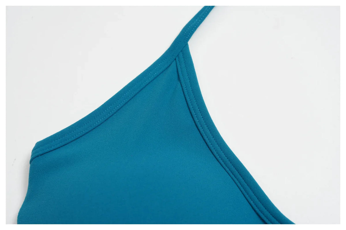 Breathable Bra Gym Top Women Bras High Support Thin Strap Halter Sports Bras Push-up Workout Underwear Shockproof Yoga Tank Tops