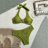 Solid Green Swimwears Metal Starfish Sexy Halter Bikinis Sets Swimsuit Woman 2026 Bathing Swimming Suit Brazilian Bikini Mujer test