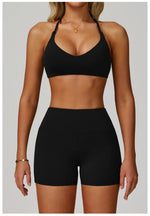 Summer U-Shaped Multi-Strap Cross Back Women Pilates Fitness Sports Bra Top Gym Yoga Athletic Tight Workout Jog With Chest Pad